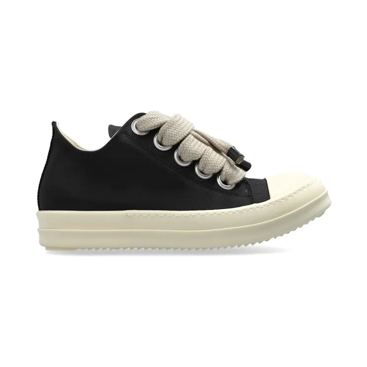 Rick Owens DRKSHDW Jumbolace Low Sneakers Nylon Black Milk (DS02E7819-NCVW2-911)