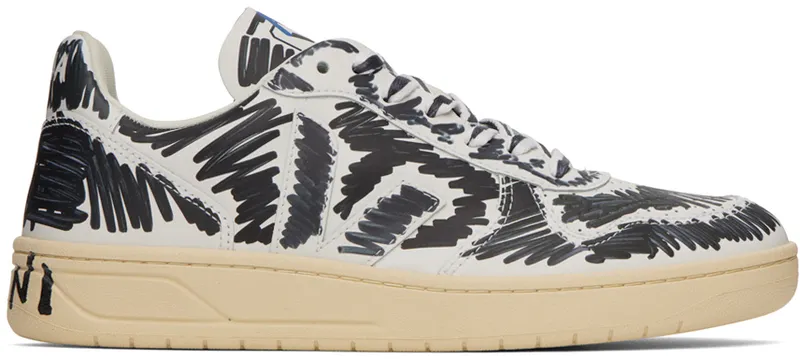Marni Black & White Veja Edition V-10 Sneakers (VXMS-3067B-V1020)
