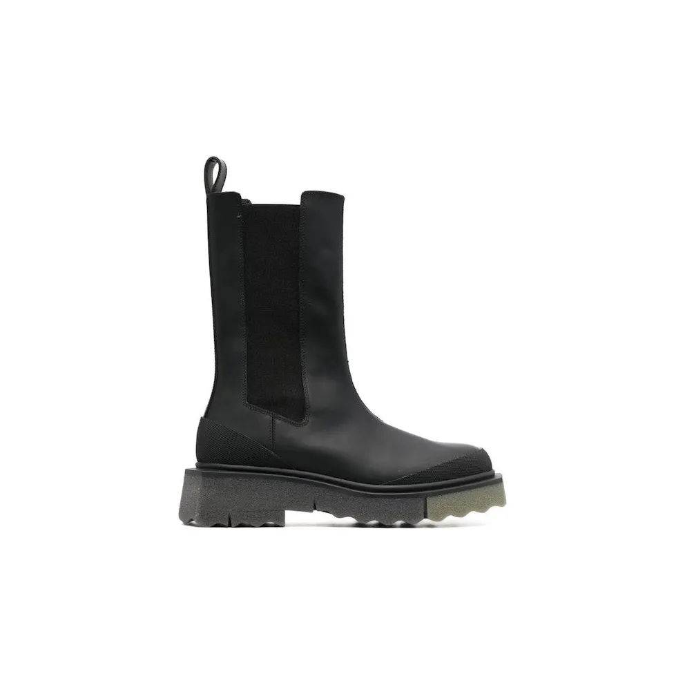 OFF-WHITE Calf Sponge Chelsea Boot Black (OWID018F22LEA0021056)