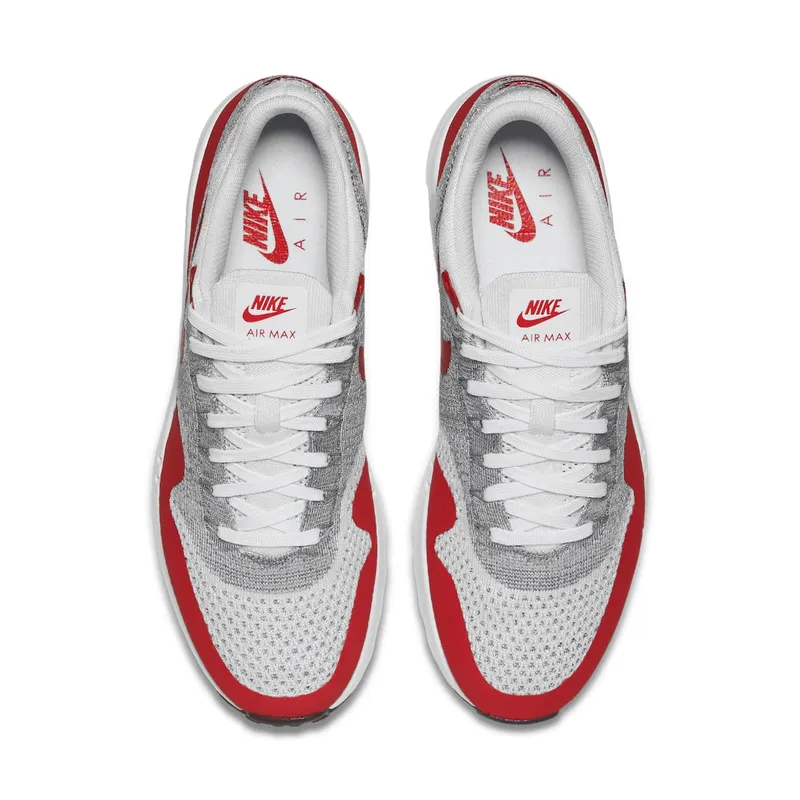 Nike Air Max 1 Flyknit OG White/University Red-Pure Platinum-Cool Grey-Wolf Grey-Black (843384-101)