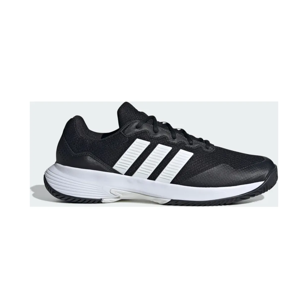 Adidas GAMECOURT 2 Tennis Shoes Core Black / Cloud White / Silver Metallic (KI0780)