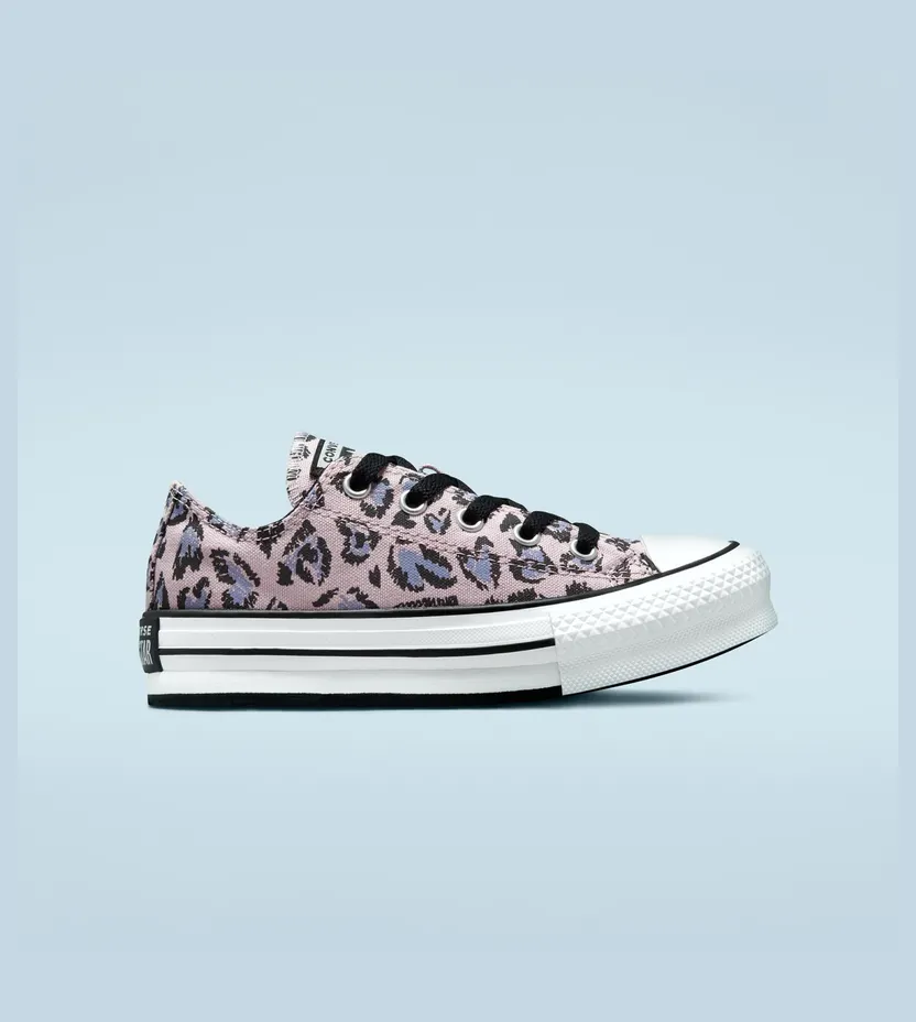 Converse Kids Pink Leopard Chuck Taylor All Star Sneakers (671517C)