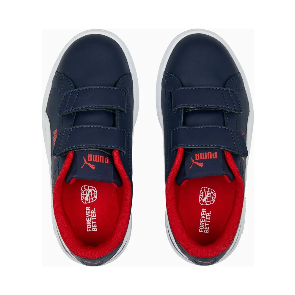 Puma Smash 3.0 Leather V White/Blue/Red (392033-04)