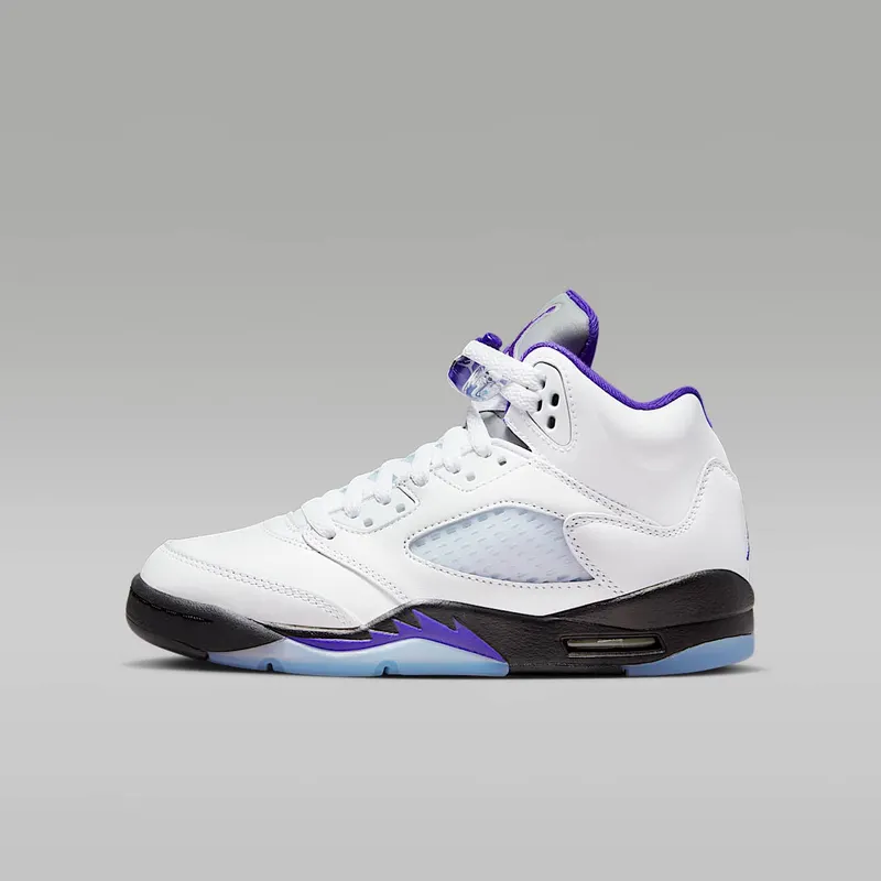 Air Jordan 5 Retro Dark Concord (GS) “White / Black / Dark Concord” (440888-141)