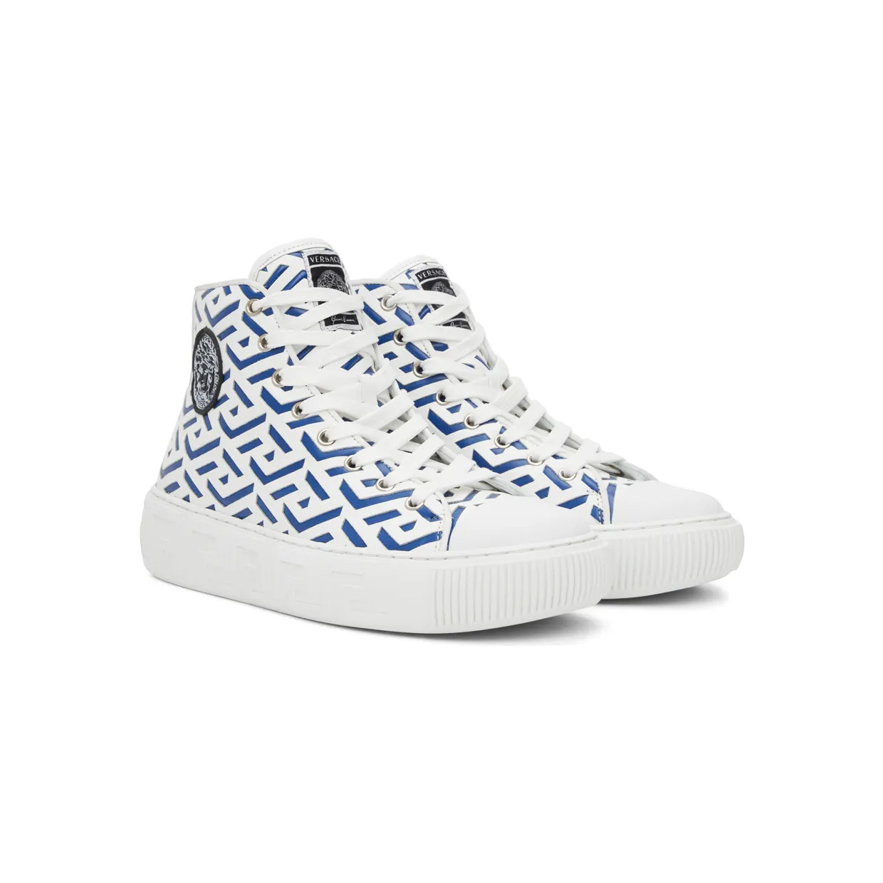 Versace Black & White La Greca Sneakers (DSU8403 1A04183) (4)