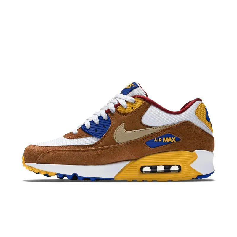 Nike Air Max 90 Curry White/Metallic Gold-Tawny-Game Royal (700155-107)