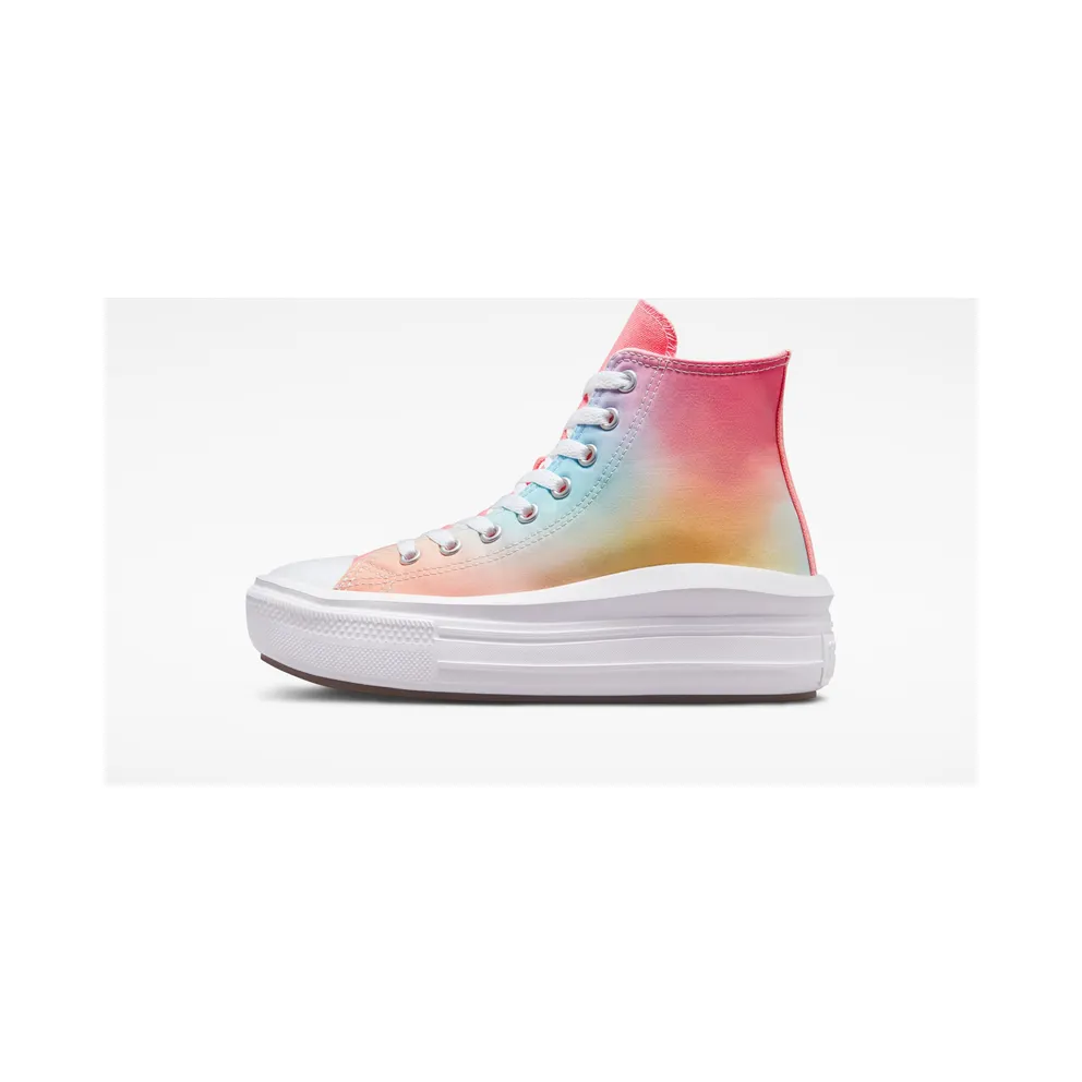 Converse Chuck Taylor All Star Move Platform Rainbow Ombre Lawn Flamingo/egret/white