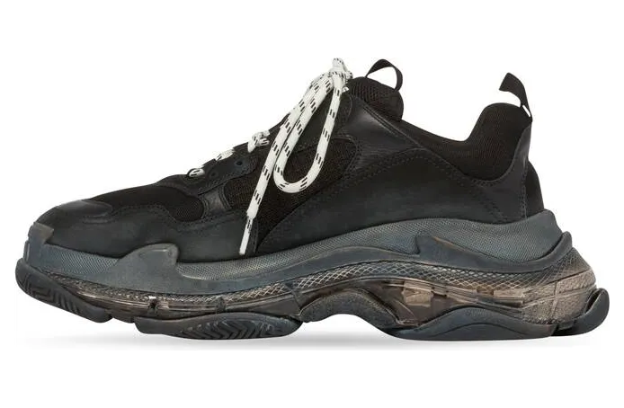 Balenciaga Triple S Clear Sole Double Black (W) (544351W2FB11000) (3)