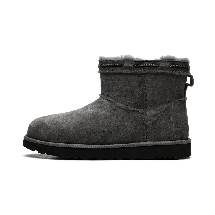 Ugg Classic Mini Shearling Braid “Charcoal” (1166751-CHRC)