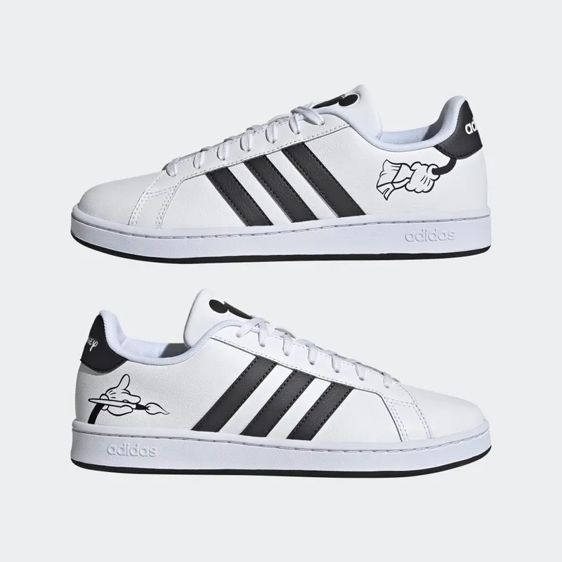 Adidas Grand Court Base Cloud White / Carbon / Ray Red (GW3658)