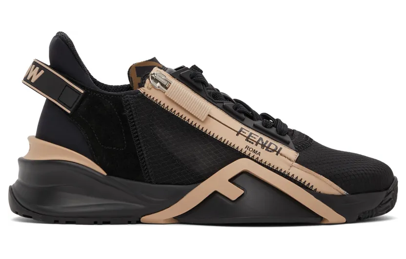 Fendi Black & Pink Flow Low-Top Sneakers (8E8035 AF5R F08M4)