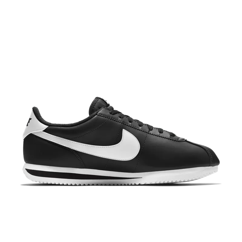 Nike Cortez Basic Black White Black/White-Metallic Silver (819719-012)