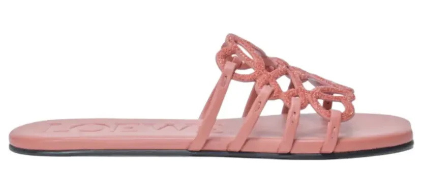 LOEWE Petal Anagram Pantoletten – Rosa (LPEA465X03)