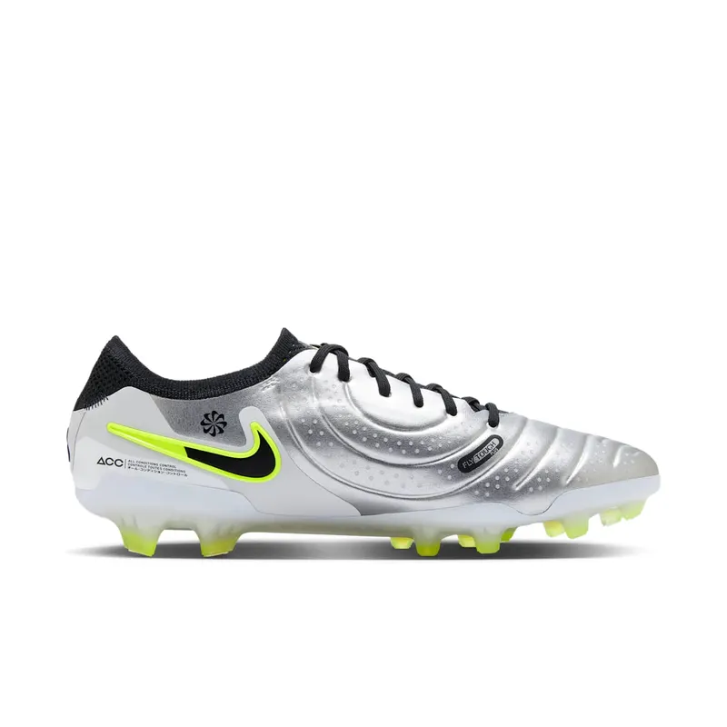 Nike Tiempo Legend 10 Elite FG “Metallic Silver / Volt” (DV4328-001)