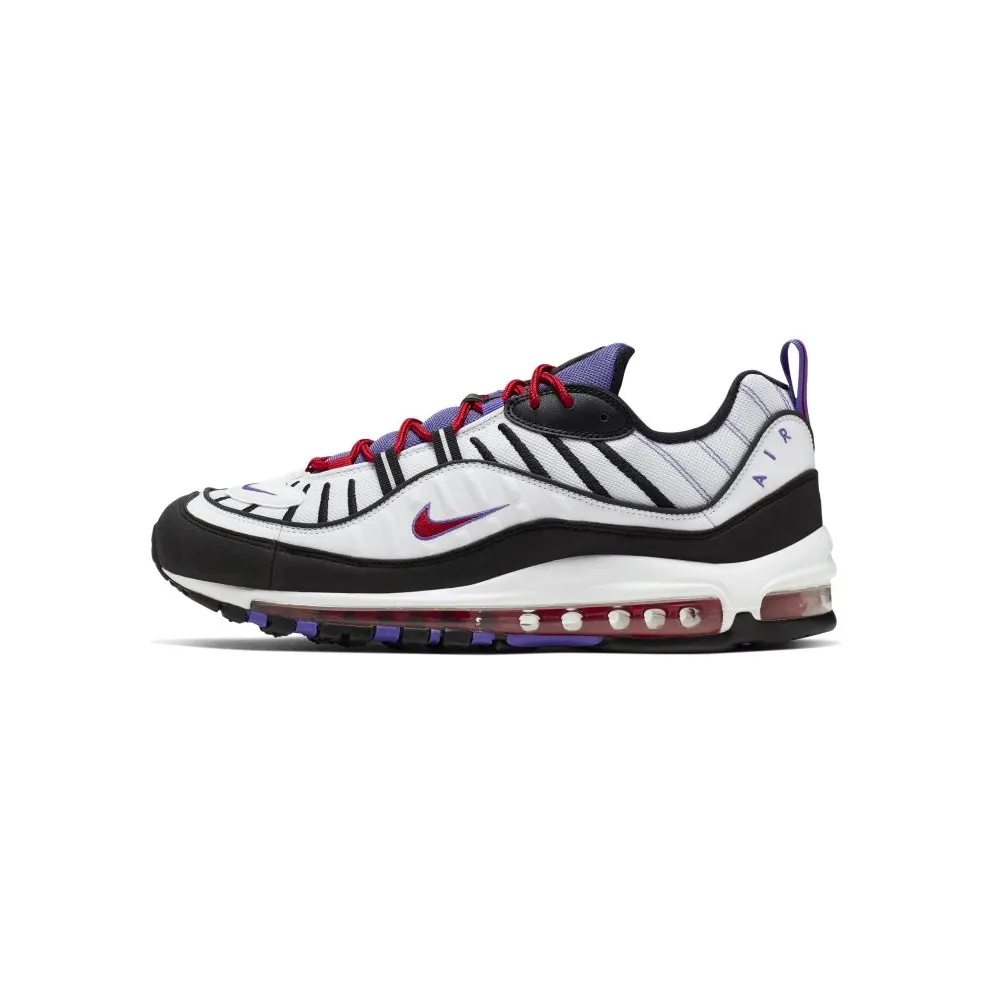 Nike Air Max 98 Raptors WHITE/BLACK-PSYCHIC PURPLE (640744-110)
