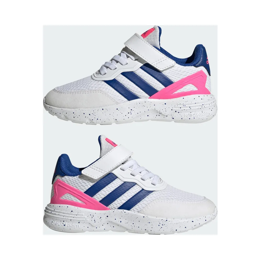 Adidas Nebzed Elastic Lace Top Strap Cloud White / Royal Blue / Lucid Pink (IG7250)