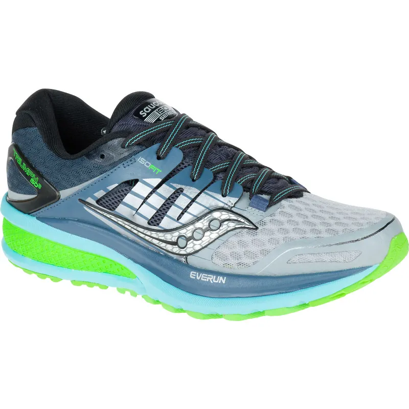 Saucony  Triumph Iso 2 Grey/Blue-Slime (W) Grey/Blue-Slime (S10291-1)
