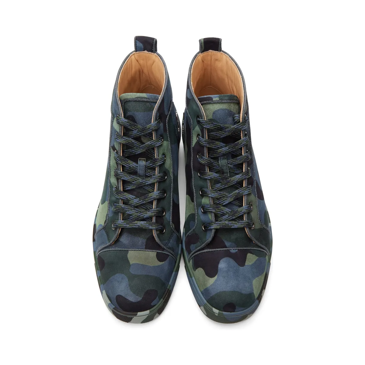 Christian Louboutin Blue & Green Louis Orlato Flat High-Top Sneakers (1220592) (5)