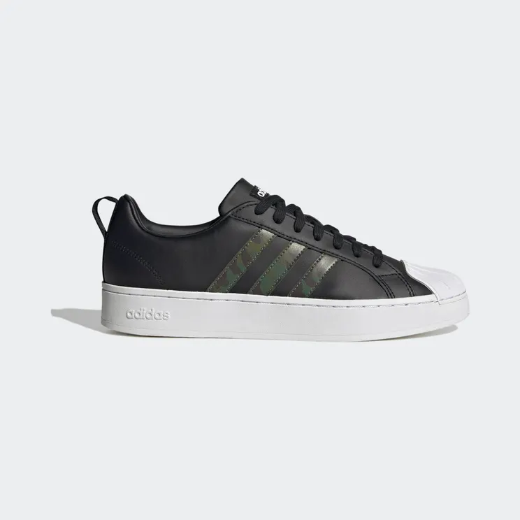 adidas Streetcheck Cloudfoam Lifestyle Basketball Low Court Camo Graphic Shoes Core Black / Core Black / Green Oxide (H06222)