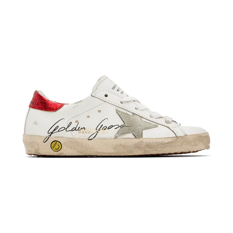 Golden Goose Kids White Super-Star Sneakers (GYF00101.F003315.11222)