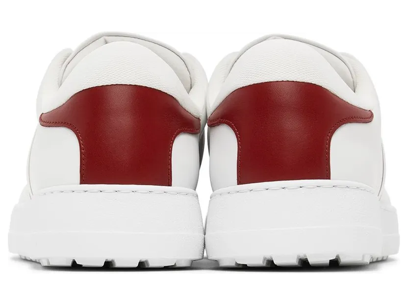 Salvatore Ferragamo White & Red Gancini Sneakers (754100 020832001) (2)