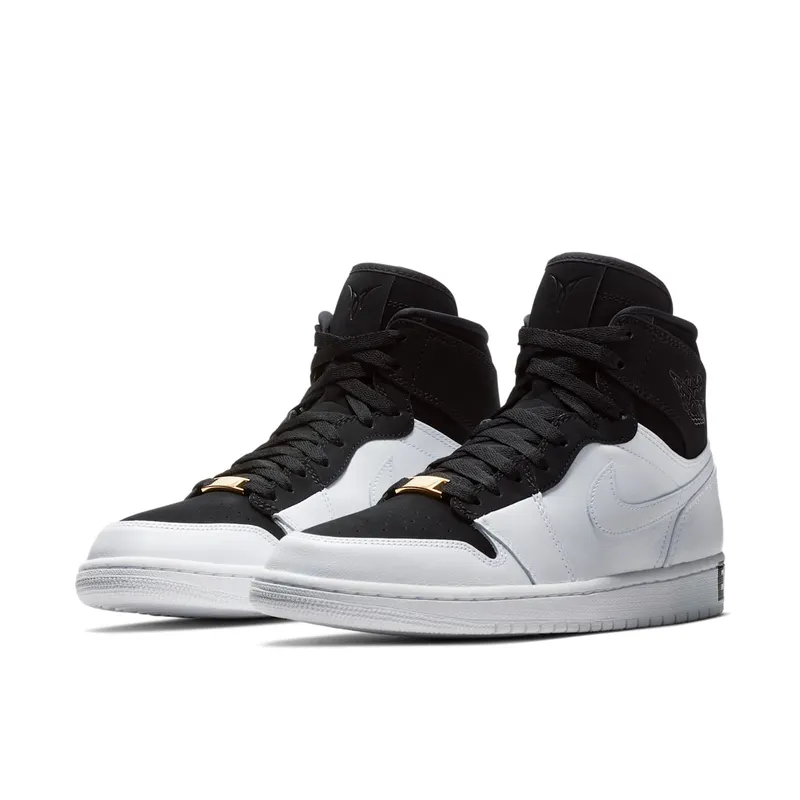 Jordan 1 Retro High Equality Black History Month (2018) Black/Black-White-Metallic Gold (AQ7474-001)