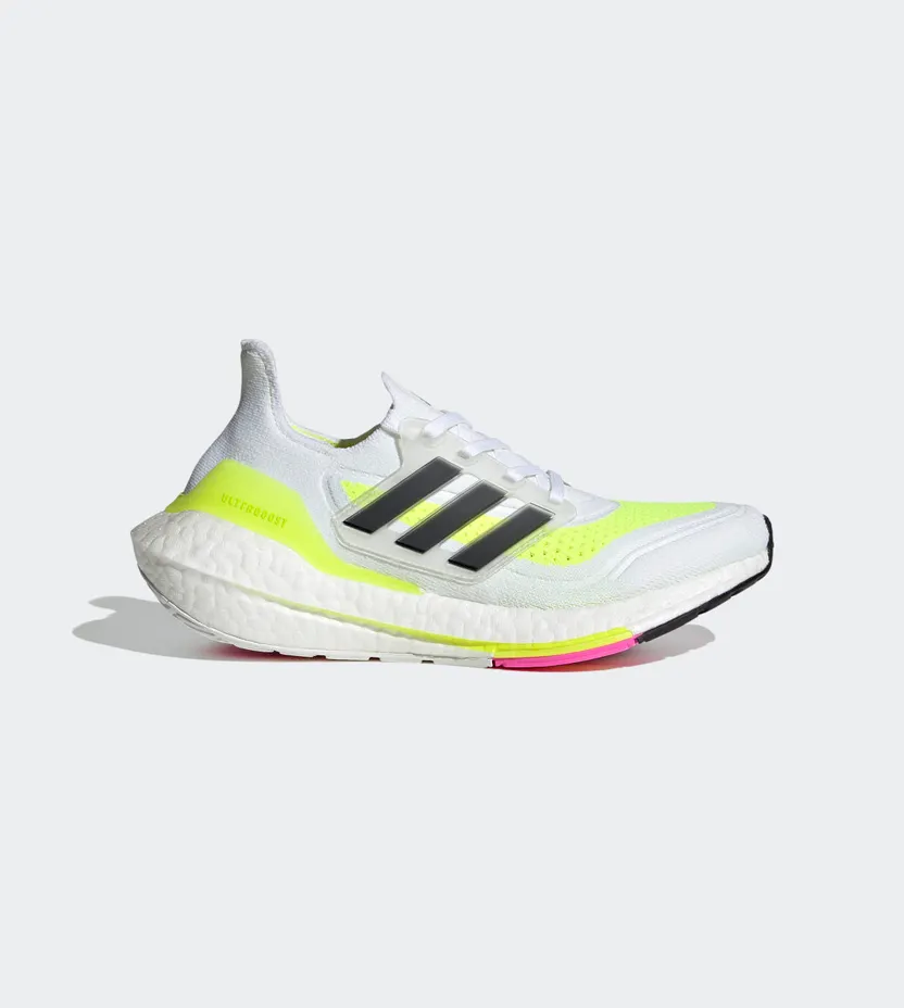 adidas Ultraboost 21 Cloud White / Core Black / Solar Yellow (FZ2929)