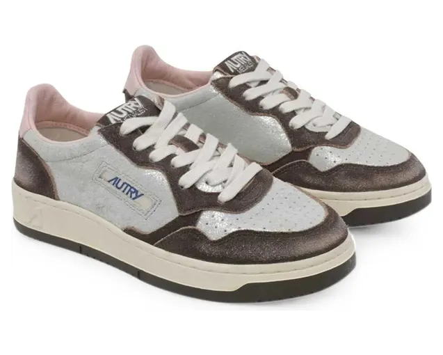 Autry Medalist Perforated “Silver/Brown” (AULW YB02) (4)