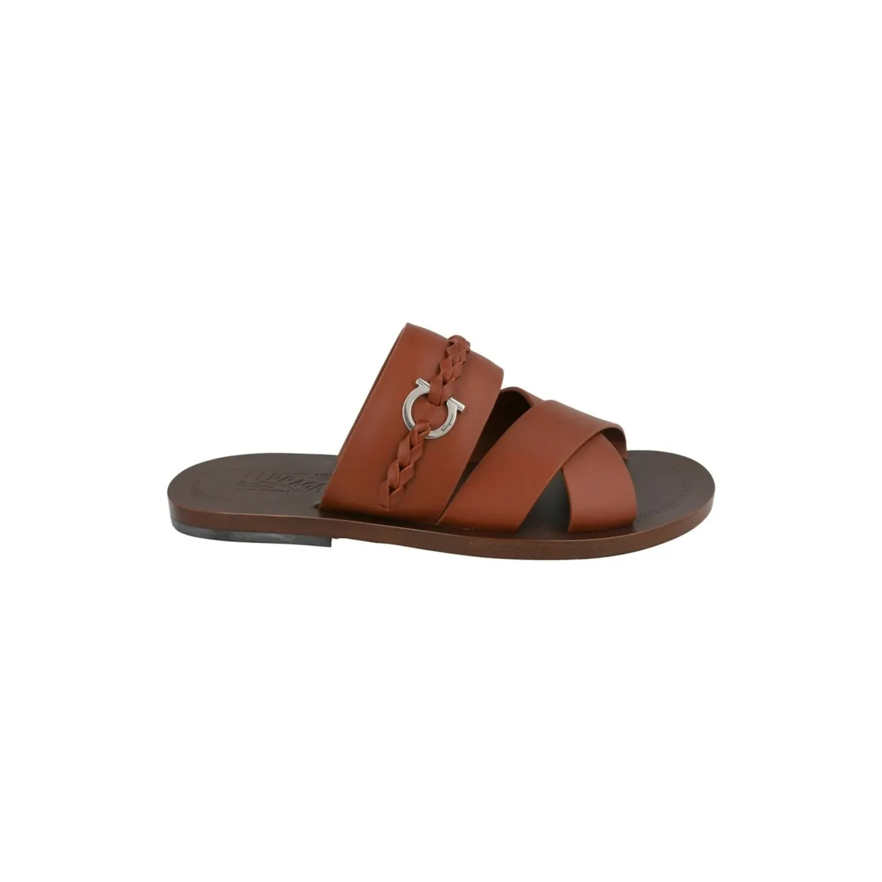 Ferragamo Giotto Leather Sandals Brown (021099-758300-M)