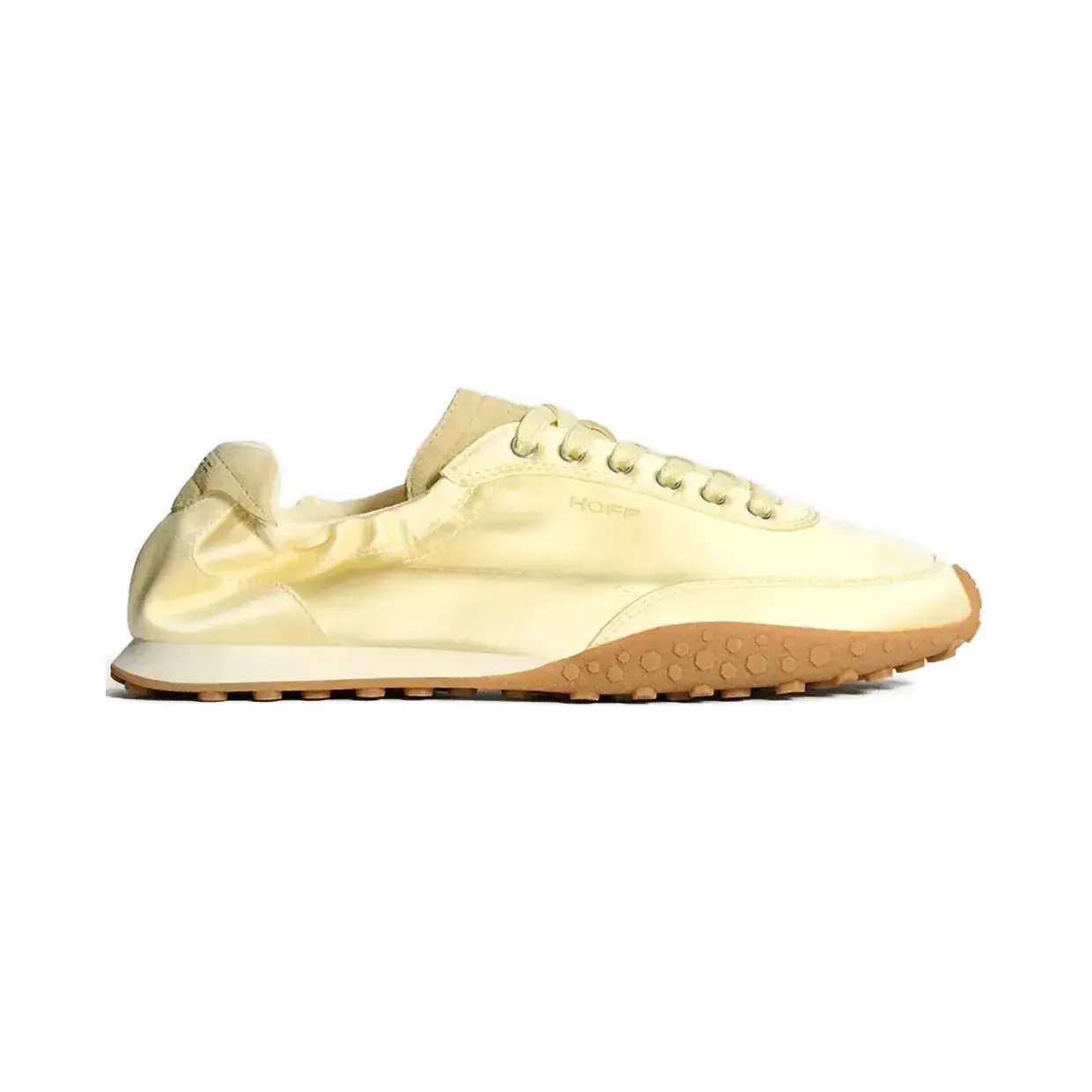 Hoff van leer-textielmix model ‘BRIDGE SATIN MIMOSA’ (22561005)