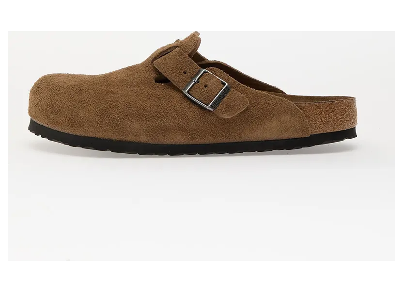 Birkenstock Boston Soft Footbed Suede Dark Tea Tonal