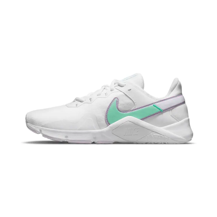 Nike Legend Essential 2 “White / Violet Shock / Infinite Lilac / Green Glow” (CQ9545-100)