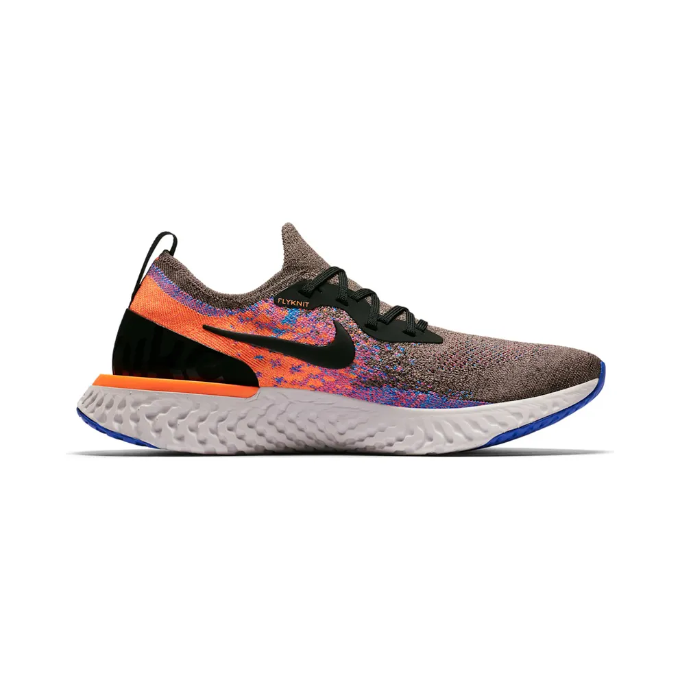 Nike Epic React Flyknit Mink Brown Mint Brown/Black-Total Orange-Racer Blue (AT6162-200)