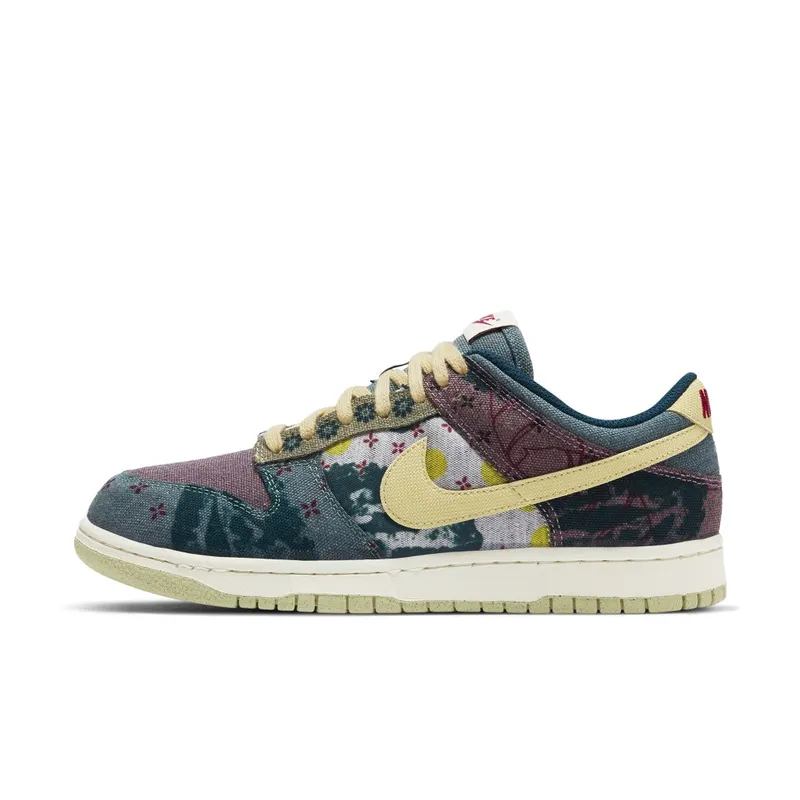 Nike Dunk Low Community Garden Multi-Color/Midnight Turquoise-Cardinal Red-Lemon Wash (CZ9747-900)