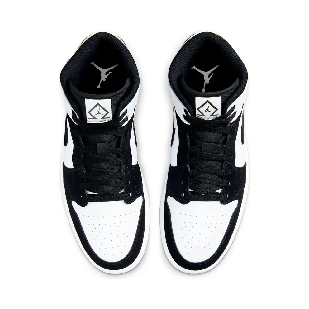 Air Jordan 1 Mid Diamond Black White (DH6933-100)