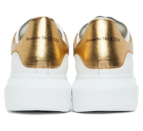 Alexander McQueen White & Gold Oversized 9075 (553680WHNBG) (4)