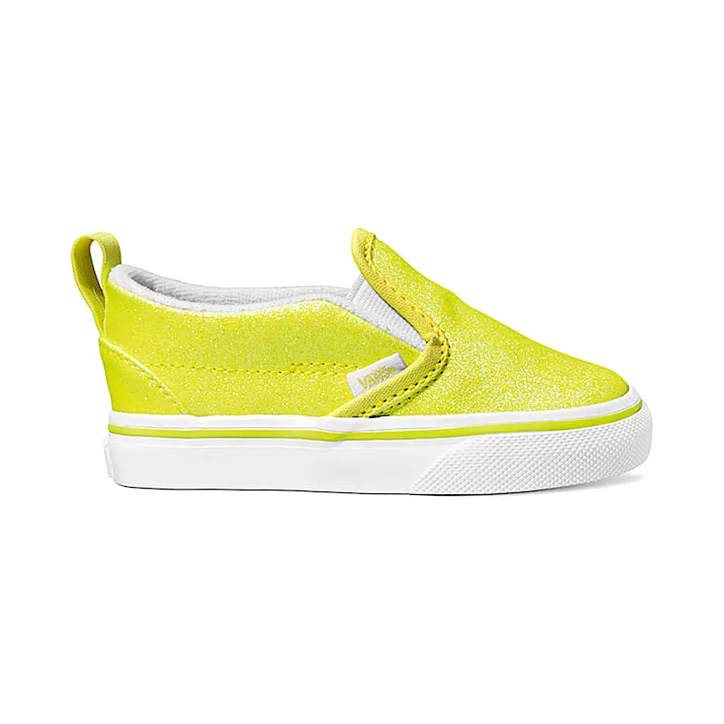 Vans Slip-On V Neon Glitter Yellow (TD) Yellow/True White (VN0A3488WKD)