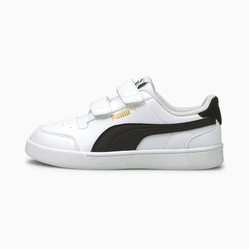 PUMA Shuffle Kids’ White/Black/Gold (375689-02)