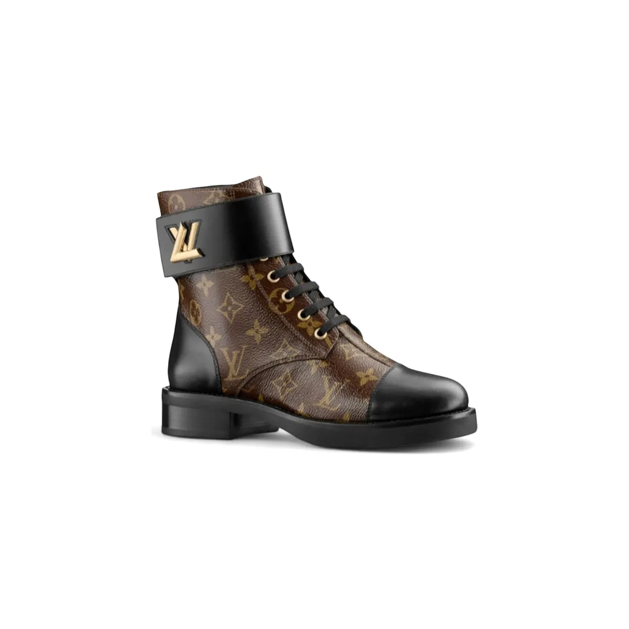 Louis Vuitton Wonderland Flat Ranger Boot Cacao Monogram Black (1A2Q3N)