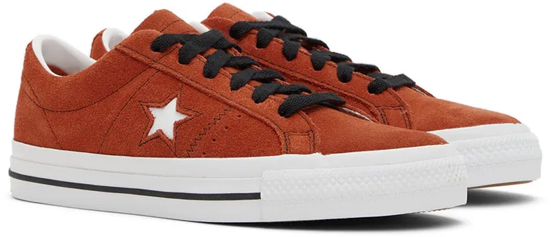 Converse Orange Suede One Star Pro Sneakers (172633C)