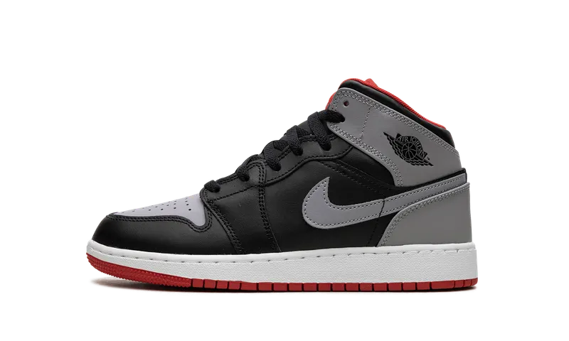 AIR Jordan 1 MID GS “Black Grey Red” (DQ8423-006)