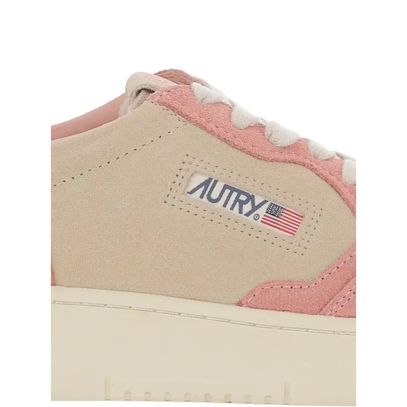 Autry Medalist Low Tri-colour “Neutrals/Pink” (AULW TS26)