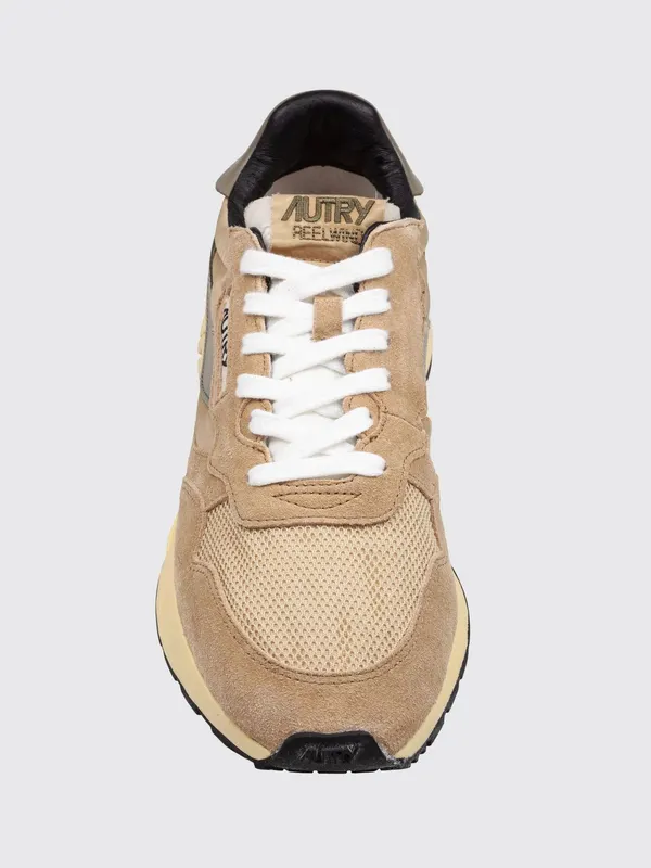 Autry Reelwind in Leather and Nylon with Worn Effect Camel (WWLMGQ01)
