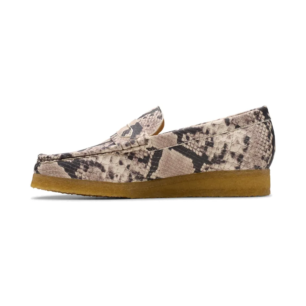 Clarks WALLABEE LOAFER “Grey Snake Leather” (26178222)