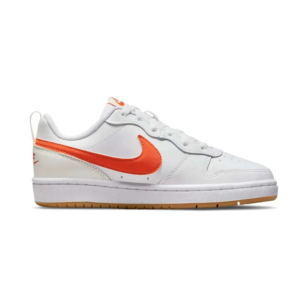 Nike Court Borough Low 2 “White / Summit White / Sail / Orange” (BQ5448-114)