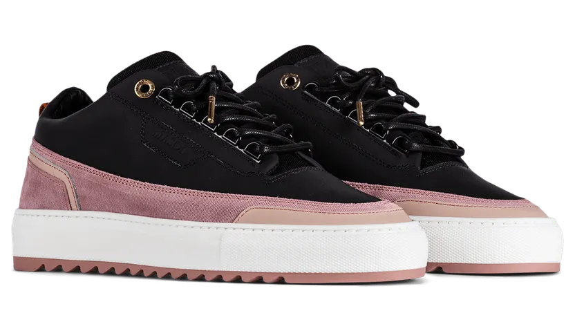 Mason Garments Firenze Mesh / Suede – Black / Pink Schwarz (SS21-2D)