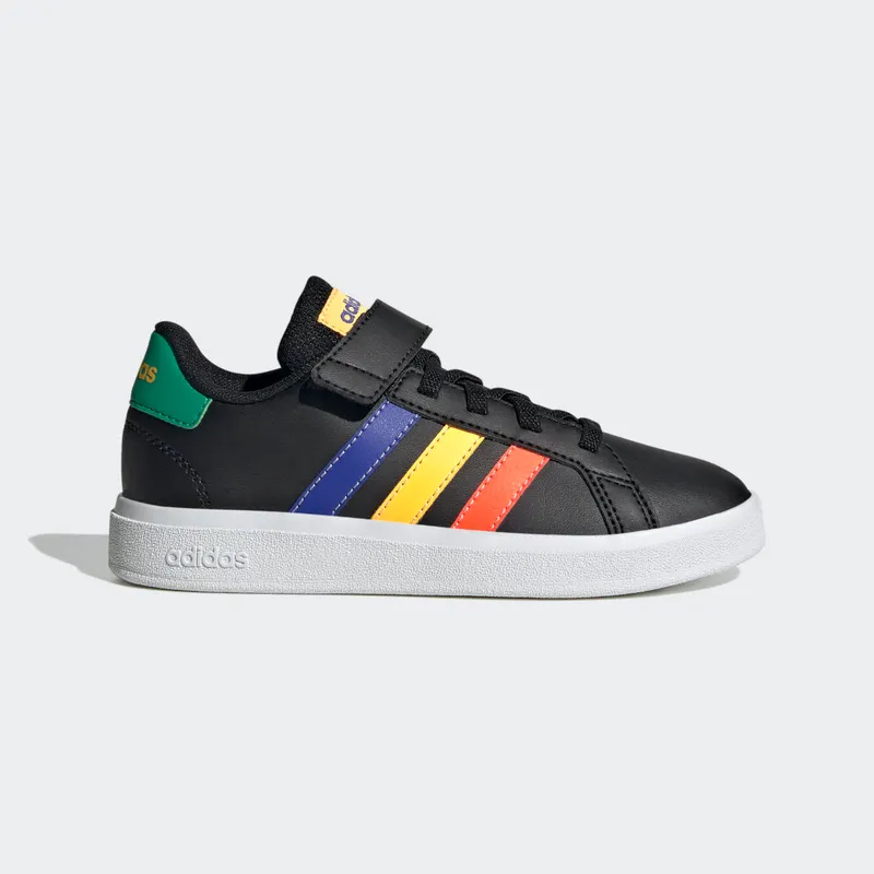 Adidas Grand Court Lifestyle Court Elastic Lace and Top Strap Core Black / Lucid Blue / Court Green (HP8914)