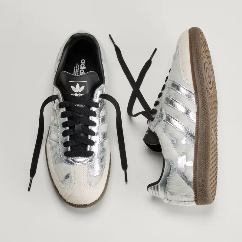 Adidas SAMBA OG Cream White / Silver Metallic / Core Black “Pony Hair” (KJ2314)