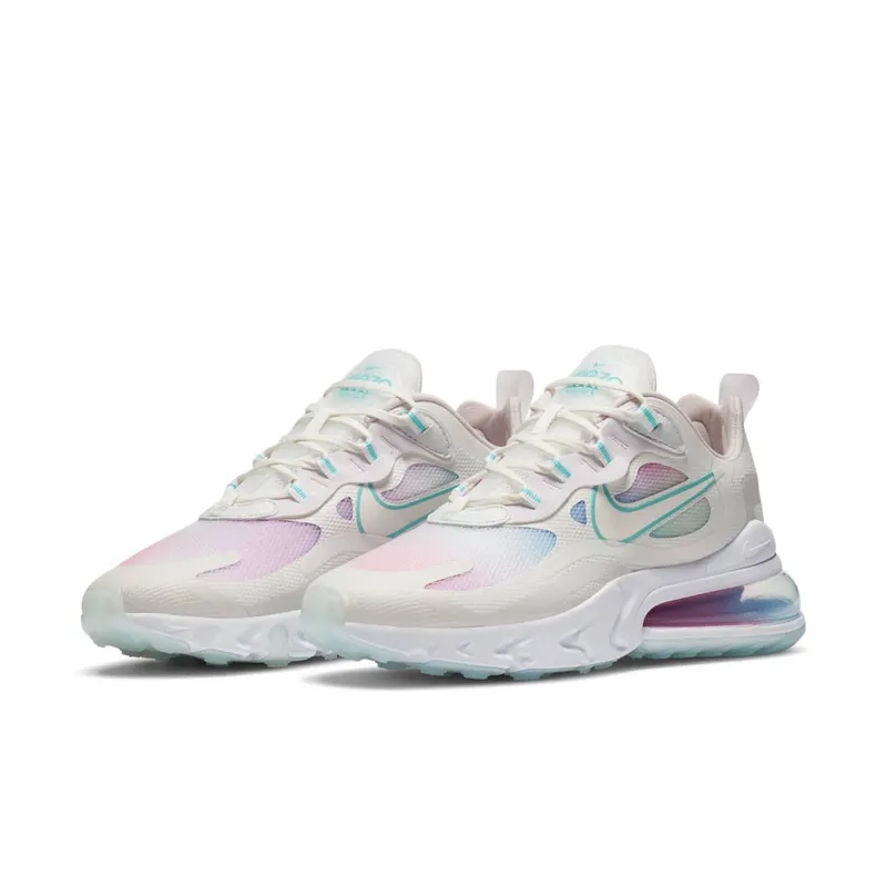 Nike Air Max 270 Reac Summit White Bleached Aqua (W) Summit White/Bleached Aqua-Light Violet-Sail (CK6929-100)