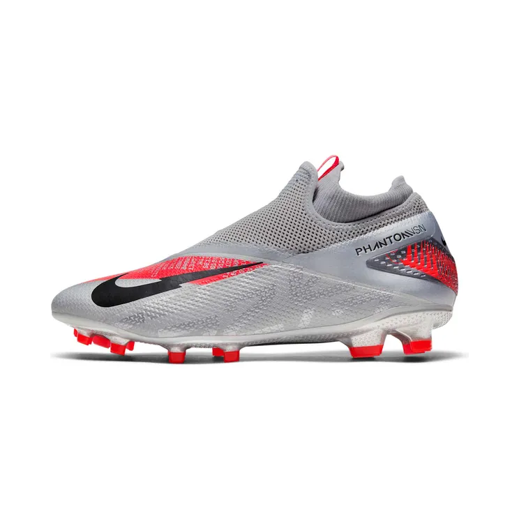 Nike Phantom Vision 2 Pro DF FG “Metallic Bomber Grey / Particle Grey / Laser Crimson / Black” (CD4162-906)